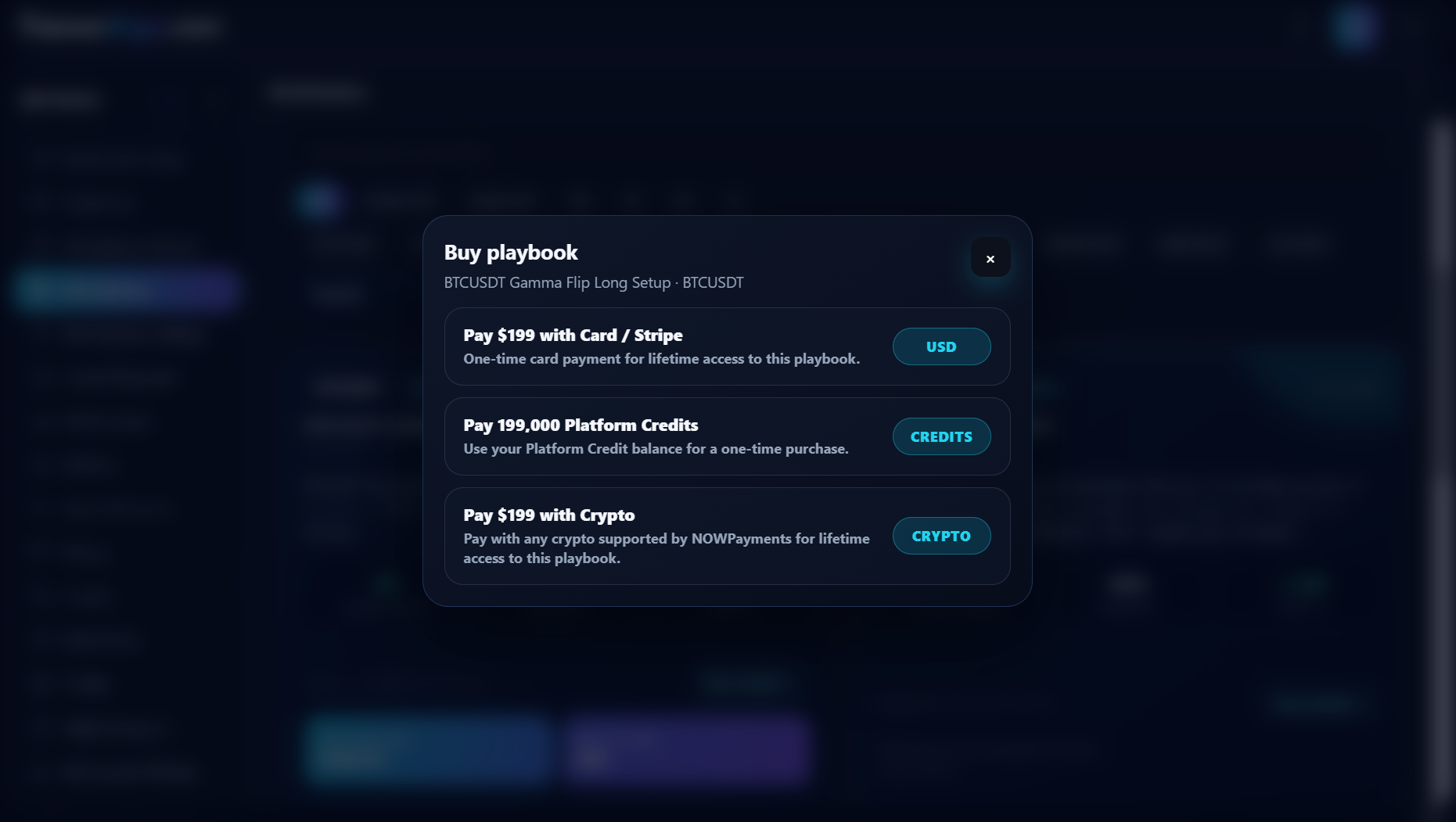 Marketplace purchase checkout with the available one-time payment methods